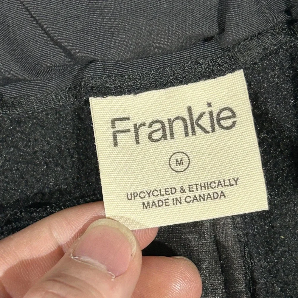Frankie Collective Rework North Face Black Fleece Skirt  Women's Medium #3615